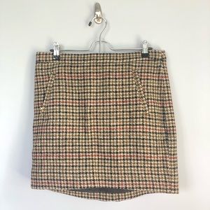 J. Crew houndstooth pencil skirt